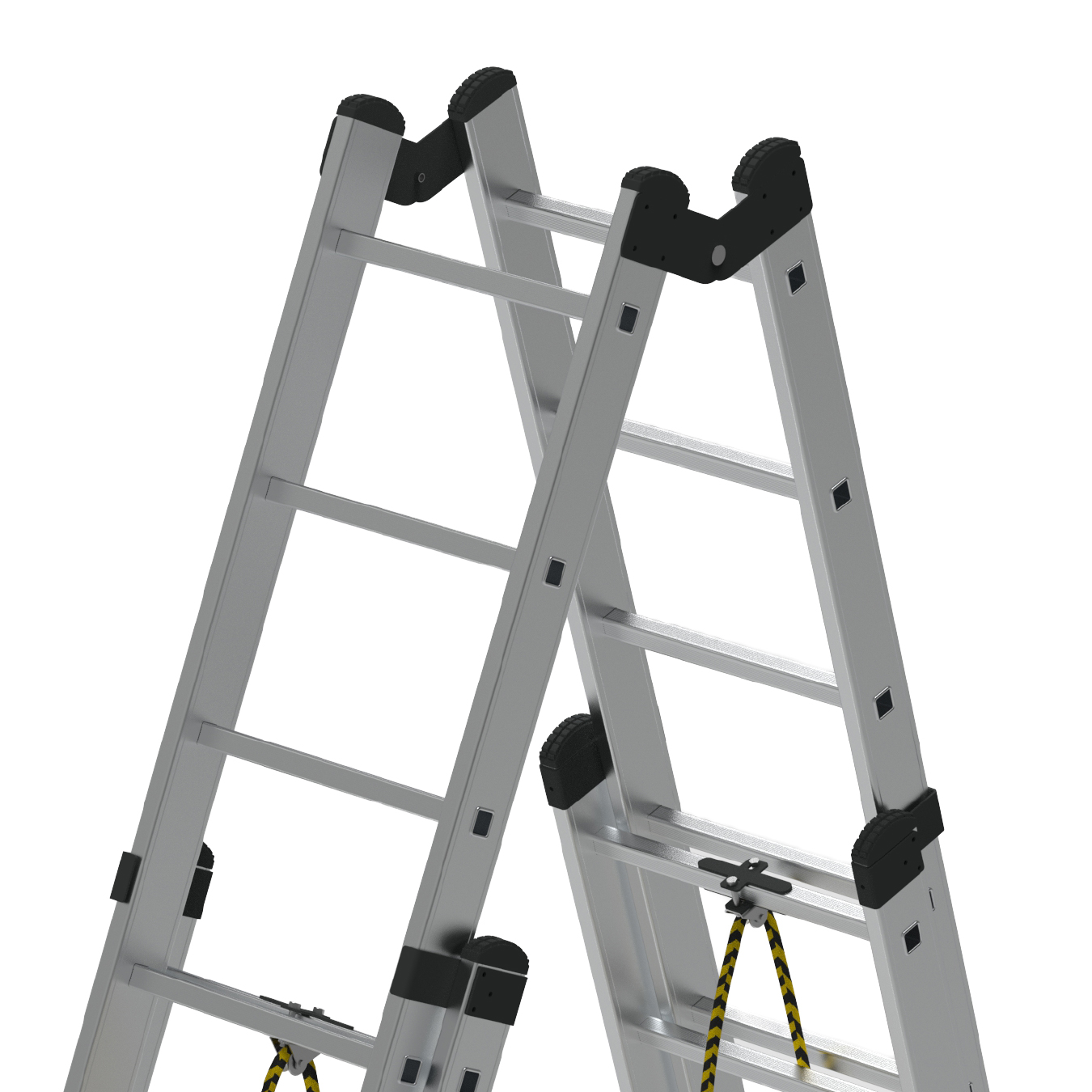 4 SECTION ALUMINUM INDUSTRIAL LADDER - SLIDING A TYPE - PREMIUM gallery image 5
