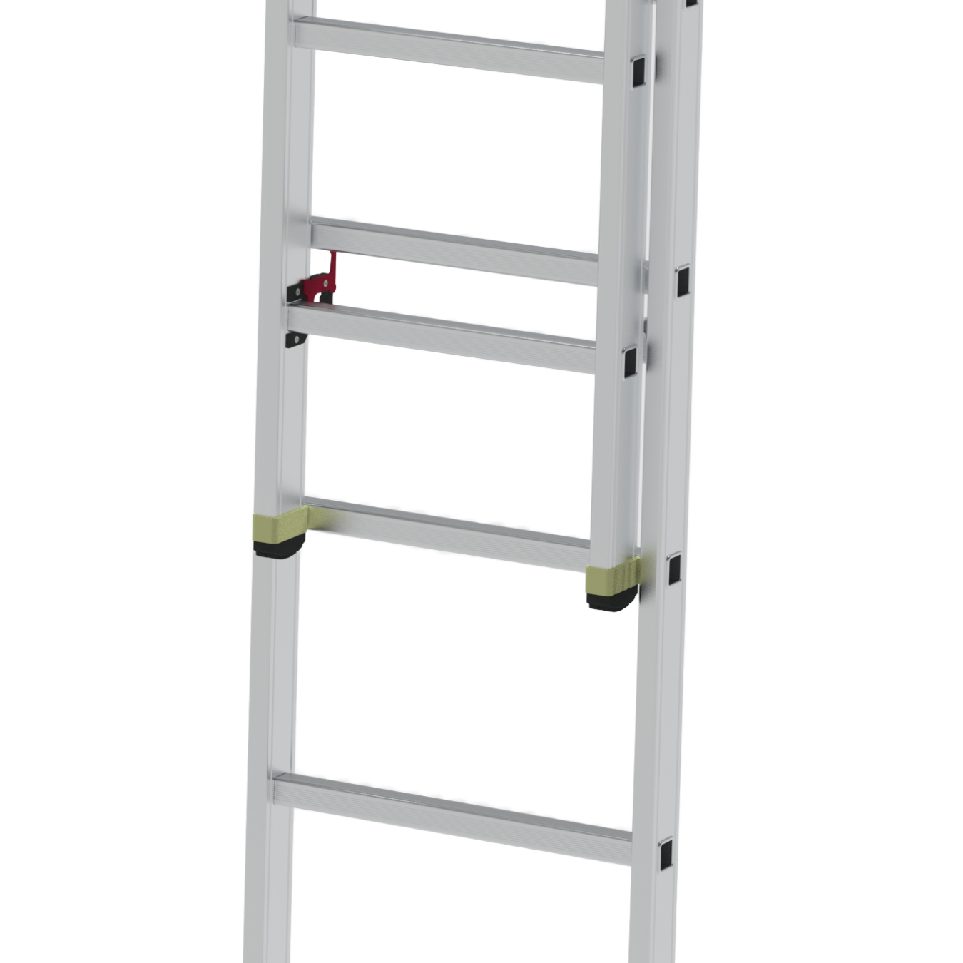 2 SECTION ALUMINUM INDUSTRIAL LADDER - SLIDING TYPE gallery image 2